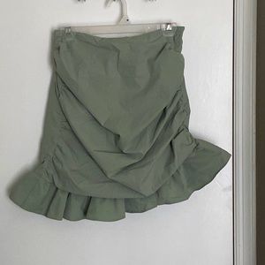 a line sage green skirt